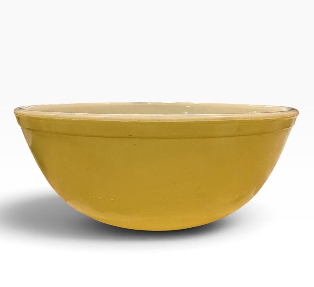 Vintage Pyrex 404 Primary Yellow Nesting Mixing Bowl 4 Qt Large 10.5" USA
